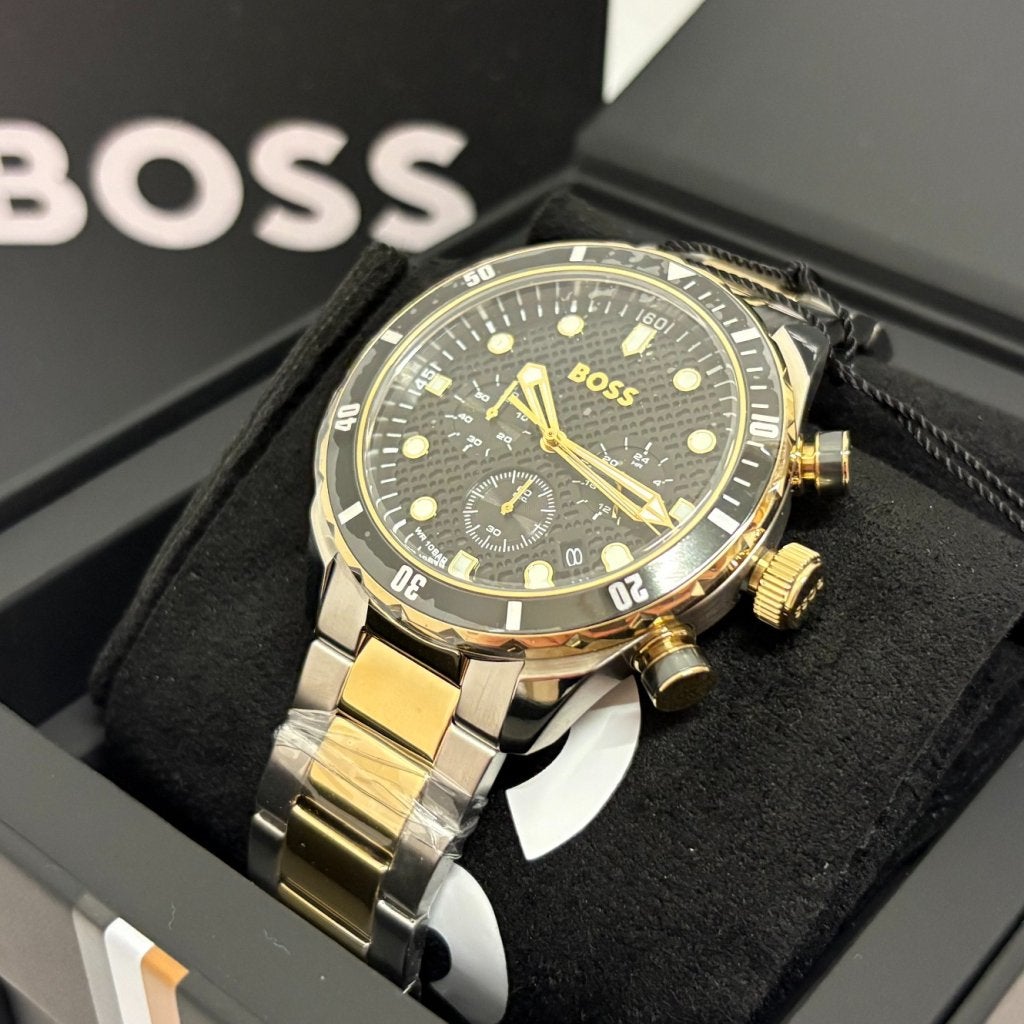 Hugo Boss HB1514339 Chronomatic Heren Horloge Bicolor, Sieraden, Tassen en Uiterlijk, Hugo Boss, Zo goed als nieuw, Support@hugoboss.com