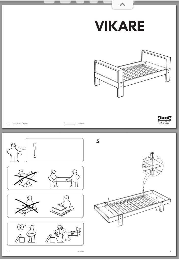 IKEA VİKARE Kinderbed “meegroeibed” - Blauw, Ophalen, Gebruikt, 70 tot 85 cm, Lattenbodem