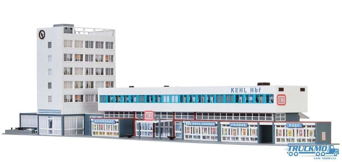 Kibri 49514 H0 Station Kehl Hbf met LED-verlichting, Ophalen of Verzenden, Zo goed als nieuw, Brug, Tunnel of Gebouw, Overige merken