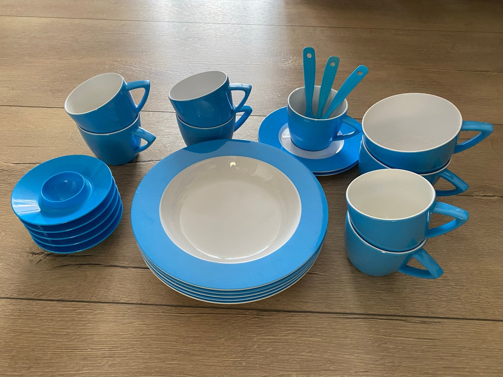 Blauw Mepal Rosti camping servies, Kunststof, Gebruikt, Mepal, Ophalen of Verzenden