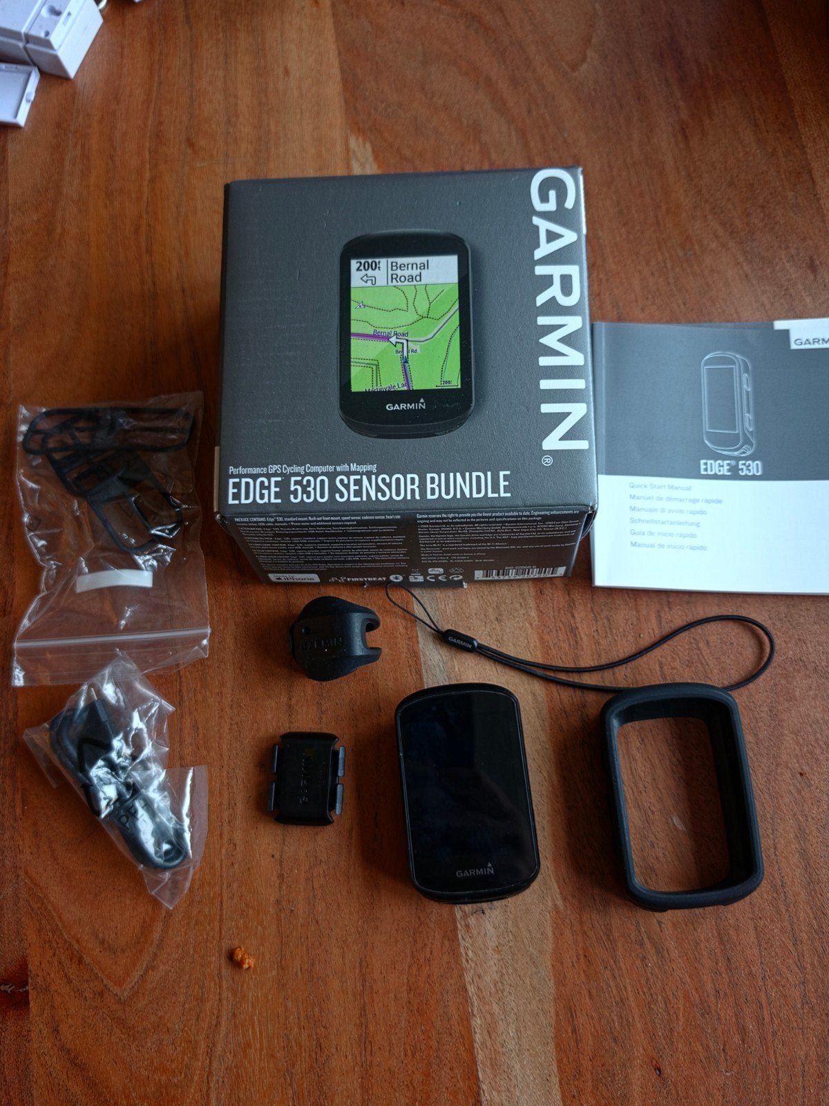 Garmin Edge 530 + cadans- en snelheidssensoren fietscomputer, Ophalen of Verzenden, Cadanssensor, Zo goed als nieuw