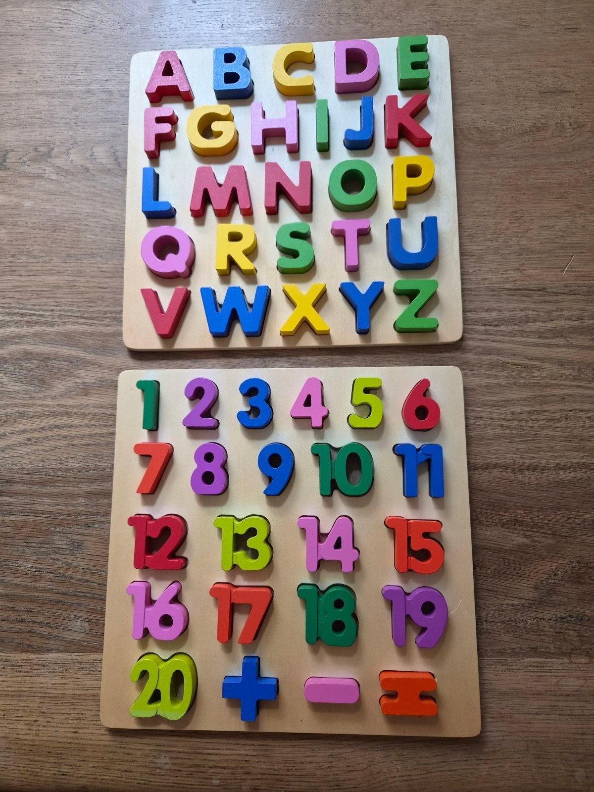 Houten Alfabet en Cijfer Puzzel Set, Ophalen of Verzenden