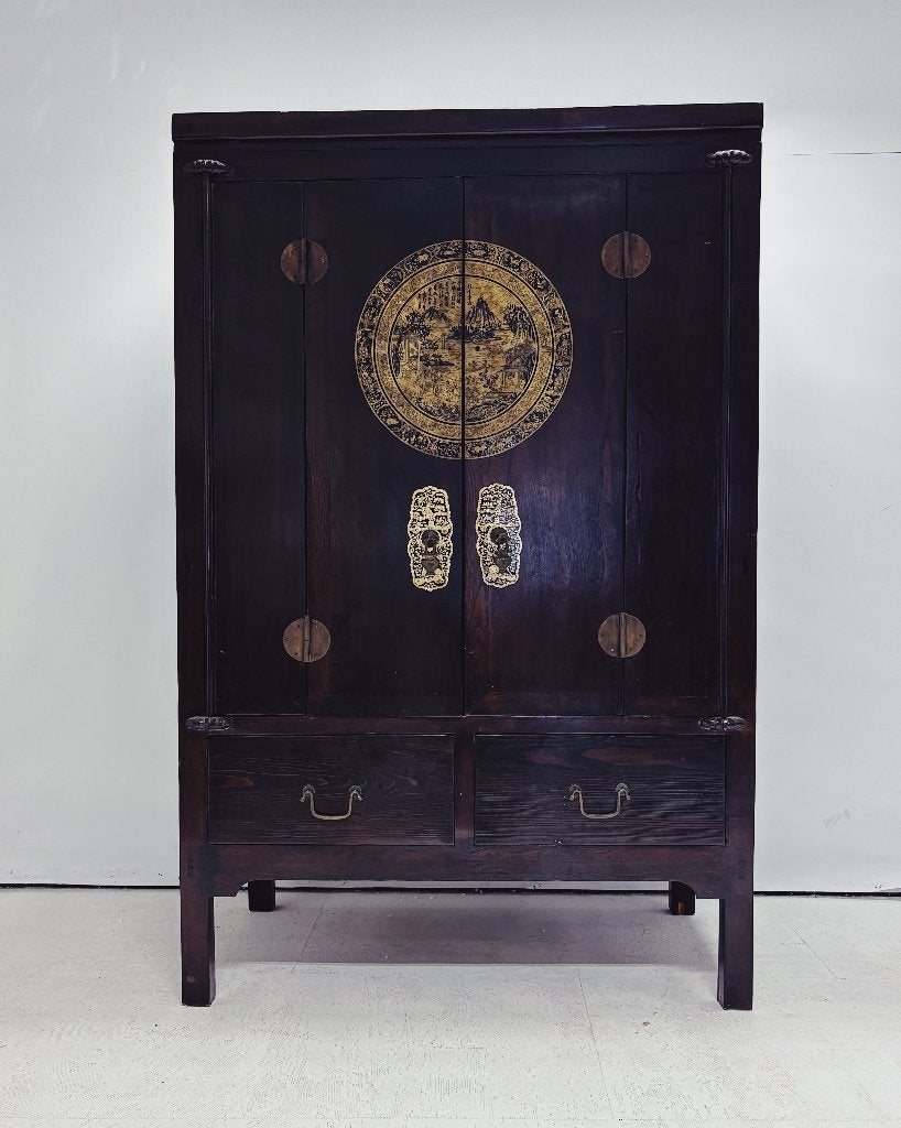 Antieke Chinese Kast, Gebruikt, 100 tot 150 cm, Met lade(s), Ophalen of Verzenden