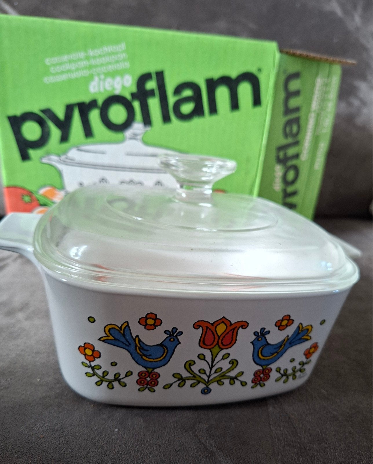 VINTAGE NIEUWE pyroflam PYREX country field ovenschaal, Ophalen of Verzenden