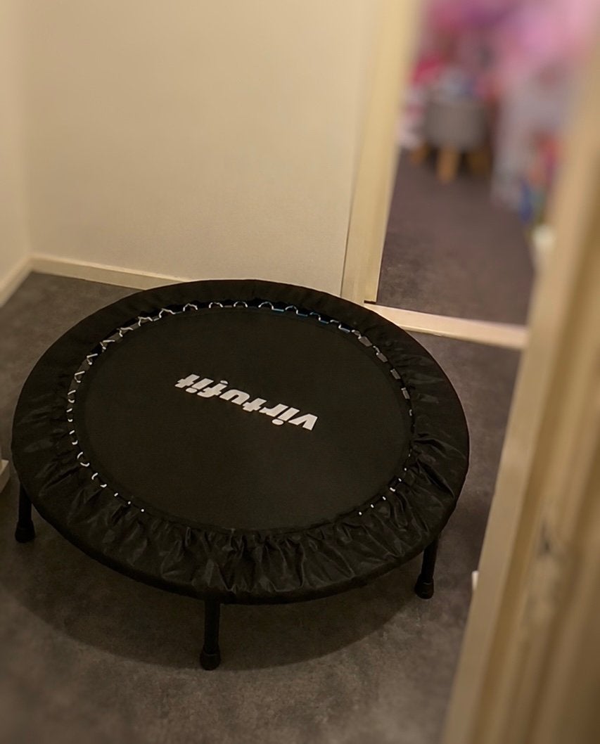 Virtufit opvouwbare fitness trampoline met handvat, Kinderen en Baby's, Speelgoed | Buiten | Trampolines, Ophalen, Zo goed als nieuw