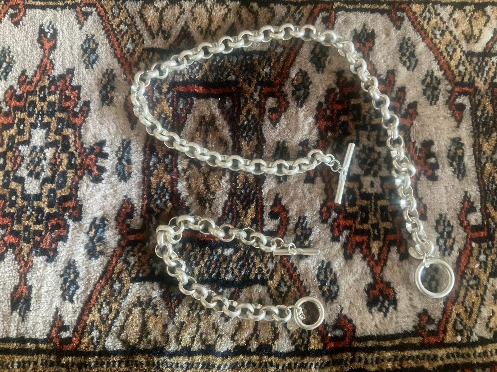 Jasseron set: ketting en armband, Ophalen of Verzenden, Gebruikt, Overige materialen