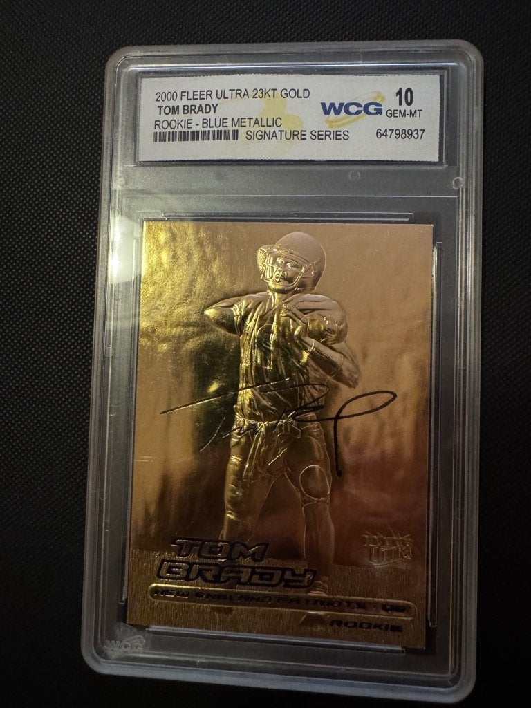 Tom Brady 2000 Fleer Ultra 23KT Gold WCG 10 Rookie, Ophalen of Verzenden, Nieuw, Plaatje