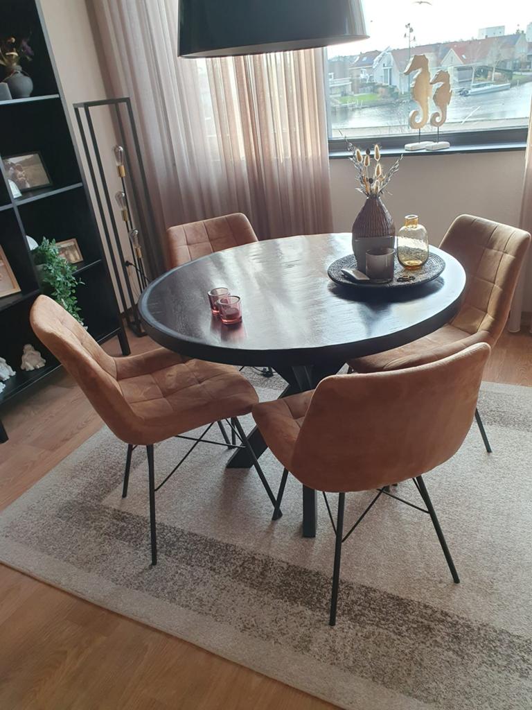 Eettafel met stoelen, Huis en Inrichting, Ophalen, Zo goed als nieuw, Rechthoekig, 50 tot 100 cm