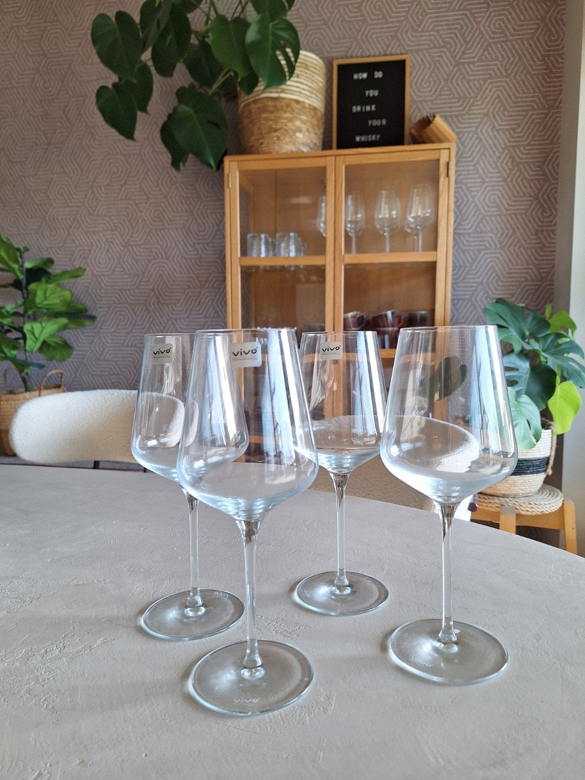 4 Nieuwe Villeroy & Boch rode wijnglazen (AH Vivo), Ophalen, Nieuw, Glas, Overige merken
