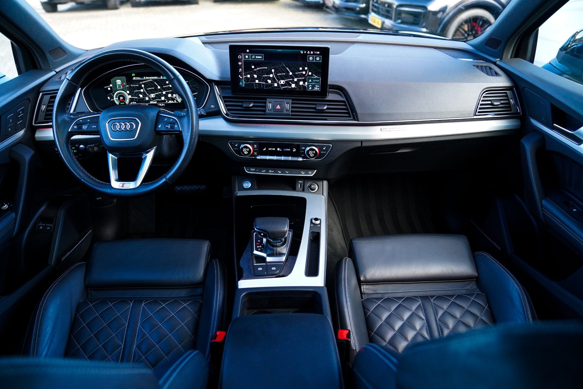 Audi Q5 55 TFSI e Quattro Competition | RS Zetels | Head-up, Automaat, Dealer onderhouden, Gebruikt, 4 cilinders