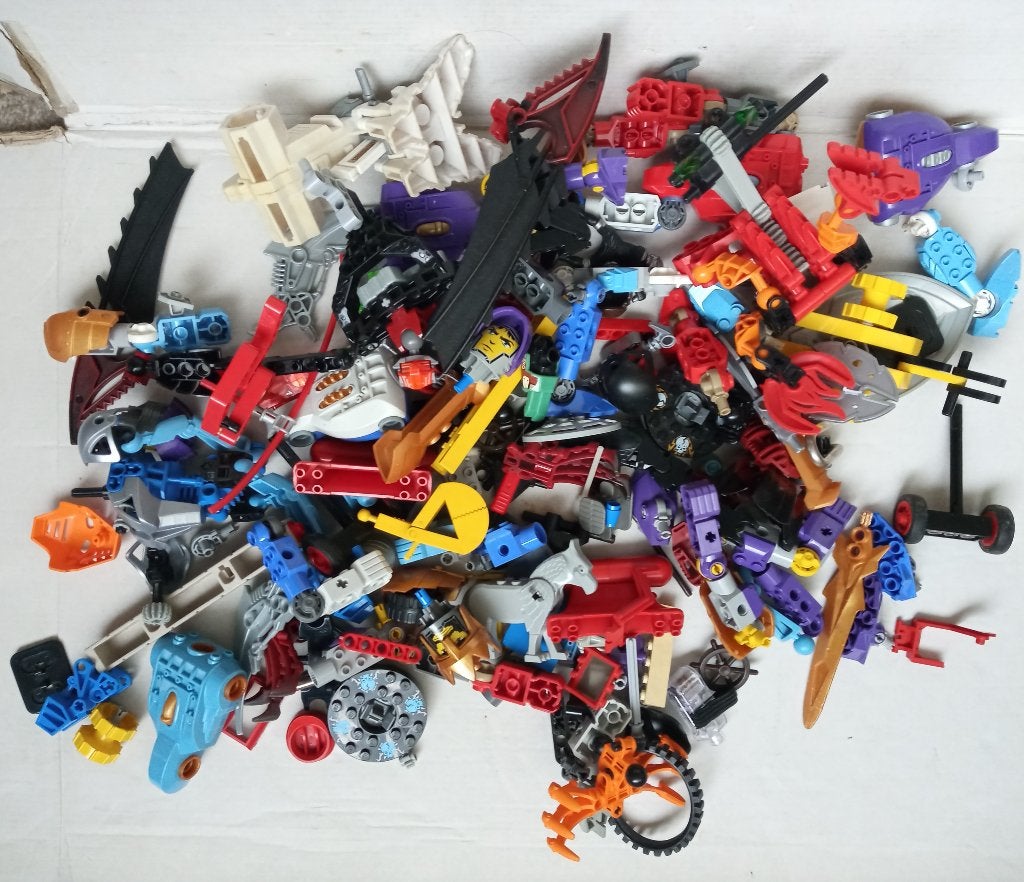Diverse Lego Ninjago met folder, Ophalen of Verzenden, Gebruikt, Losse stenen, Lego