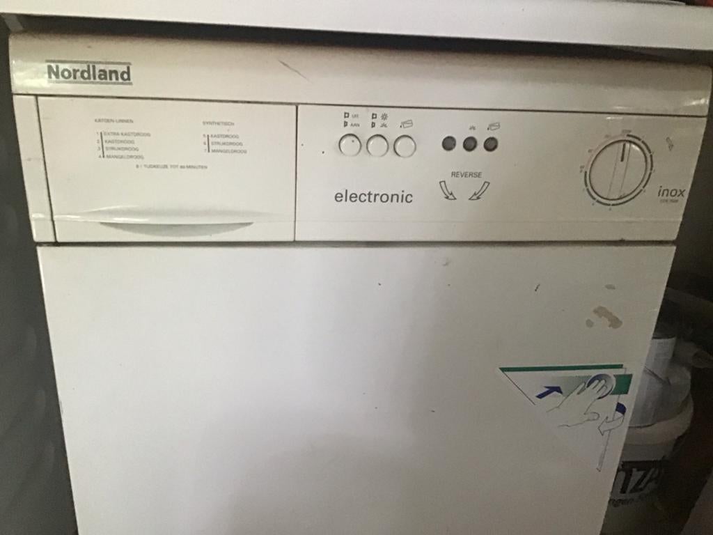 Nordland Inox Elektronische Wasdroger, 6 tot 8 kg, Gebruikt, Luchtafvoer, Ophalen of Verzenden