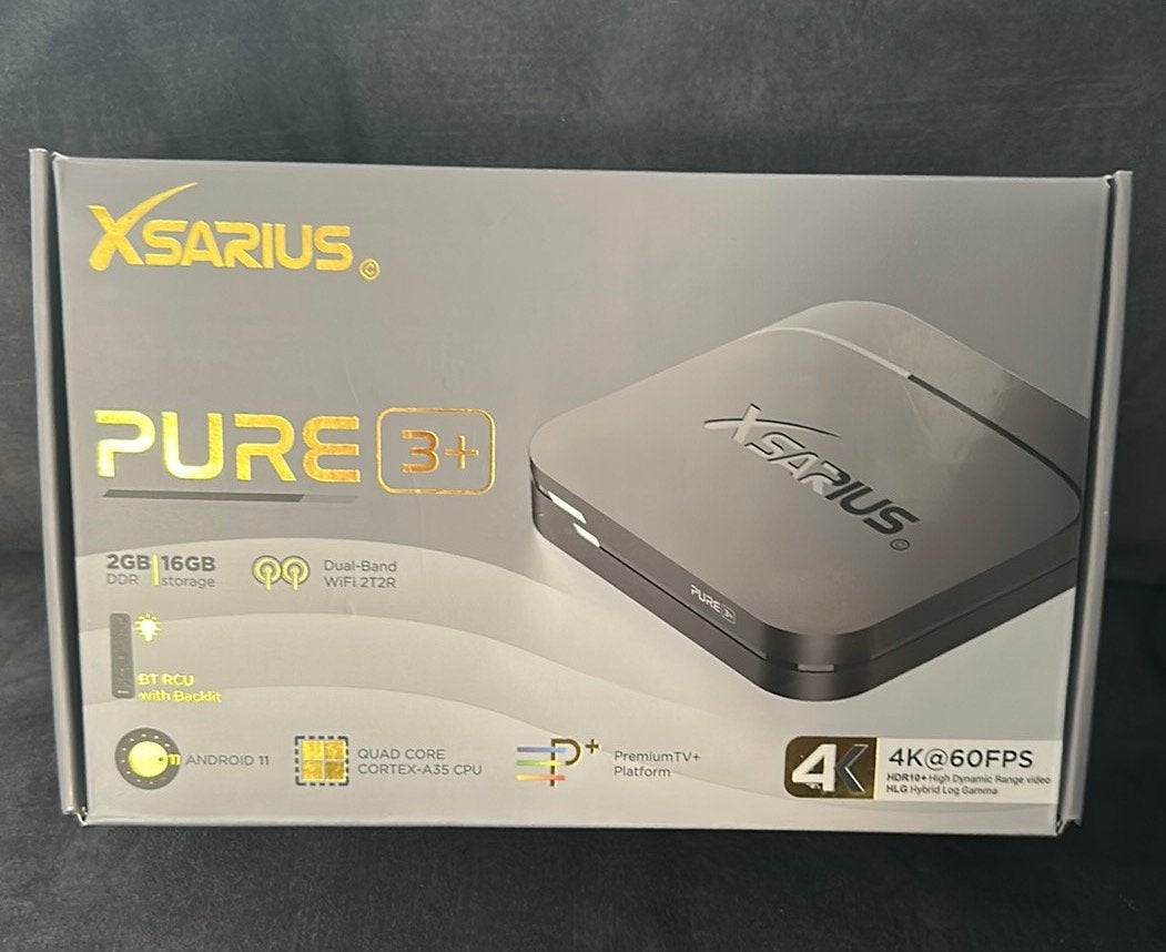 Te koop aangeboden: Xsarius Pure 3+ 4K UHD Streaming Box, Ophalen of Verzenden, Zo goed als nieuw, HDMI, Minder dan 500 GB