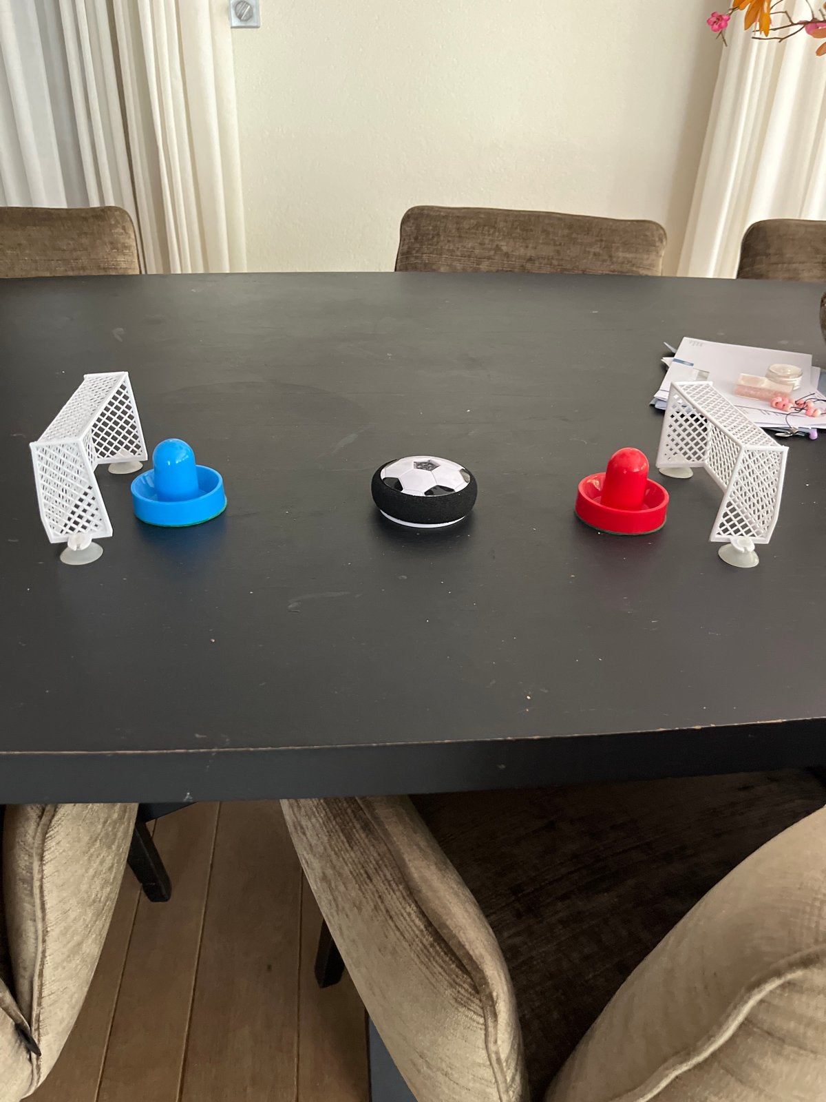 Airhockey voetbalspel voor op tafel, Ophalen of Verzenden, Gebruikt, Jongen of Meisje