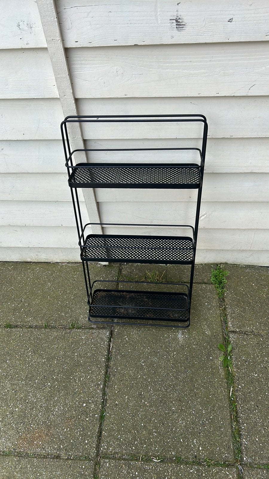 Keukenrek metaal zwart 37x13x71 cm, Ophalen, Gebruikt