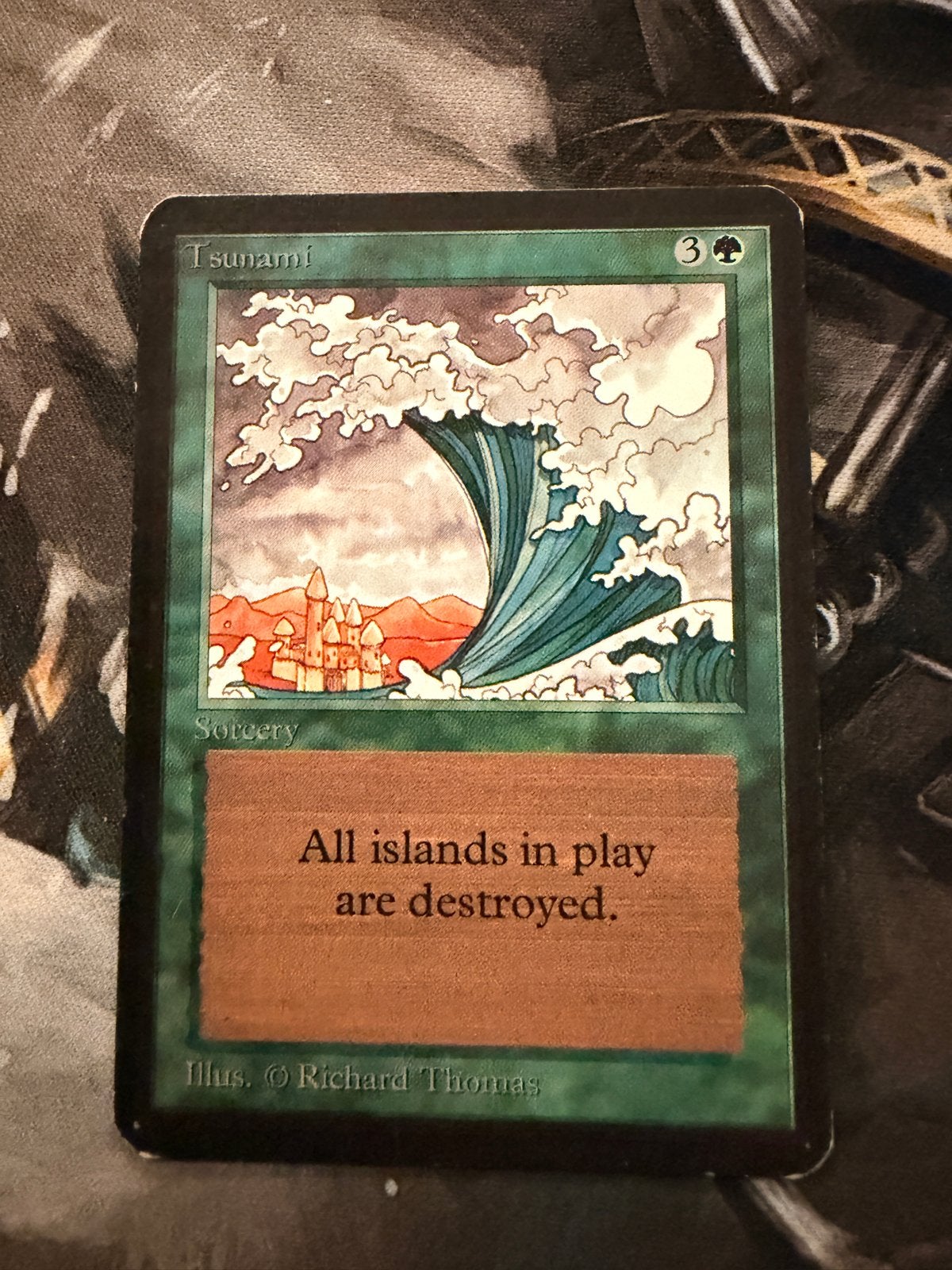 Magic: The Gathering - Tsunami (Alpha) - Vintage Kaart, Ophalen of Verzenden, Gebruikt, Losse kaart