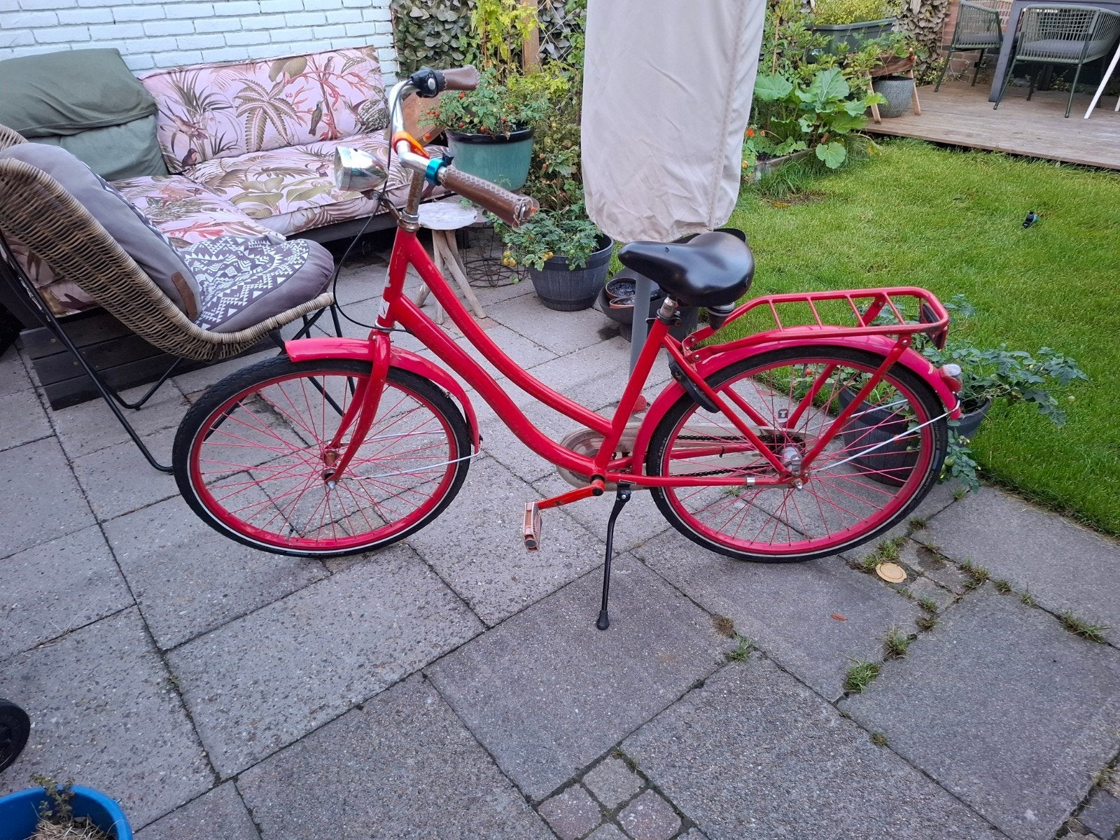 Rode meisjesfiets met versnellingen, 26 inch, Terugtraprem, Versnellingen, Ophalen, Overige merken