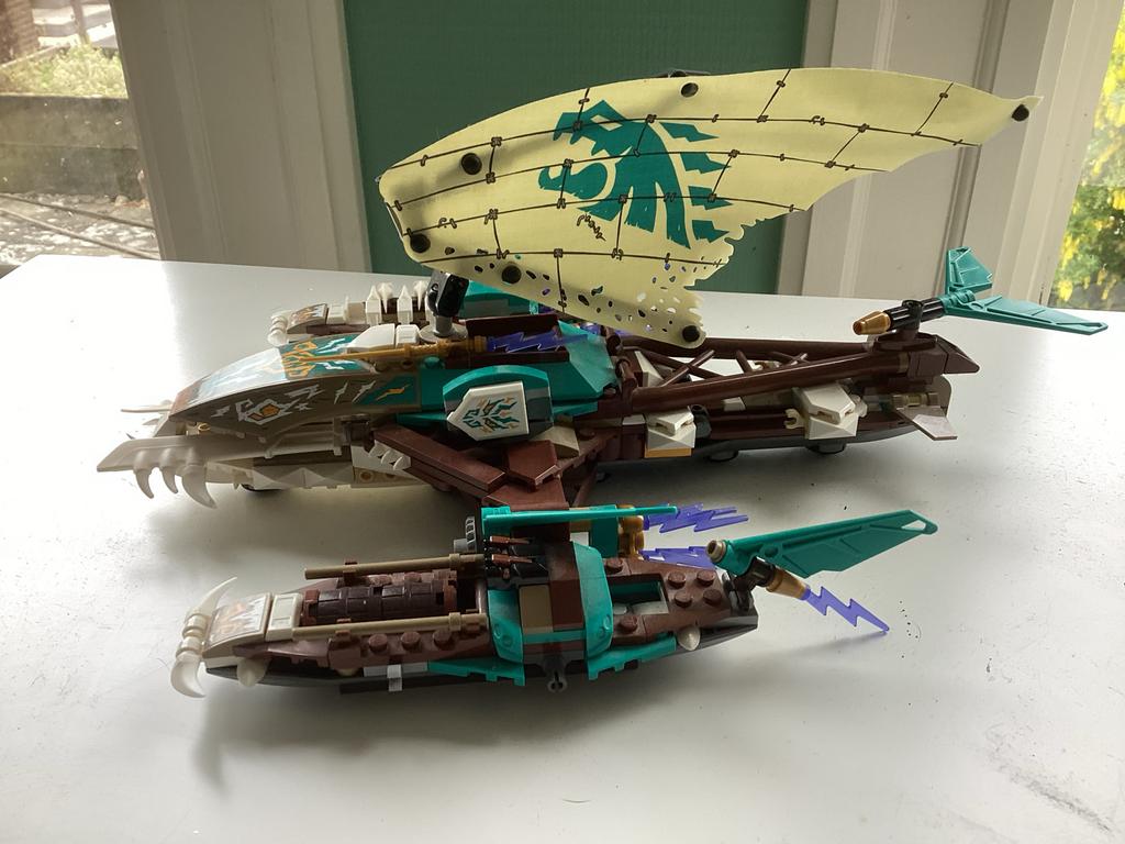 LEGO Ninjago 71748 Catamaran Zeeslag met handleiding, Ophalen of Verzenden, Zo goed als nieuw, Overige merken