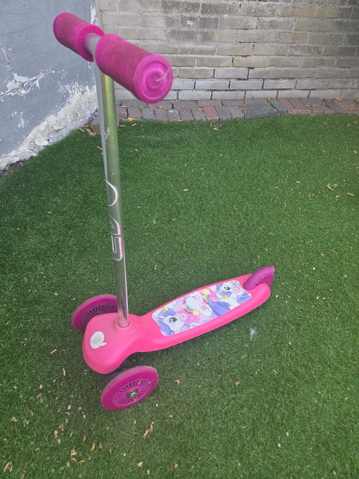 Roze kinderstep met eenhoorn design, Ophalen, Gebruikt, Gewone step, Onbekend