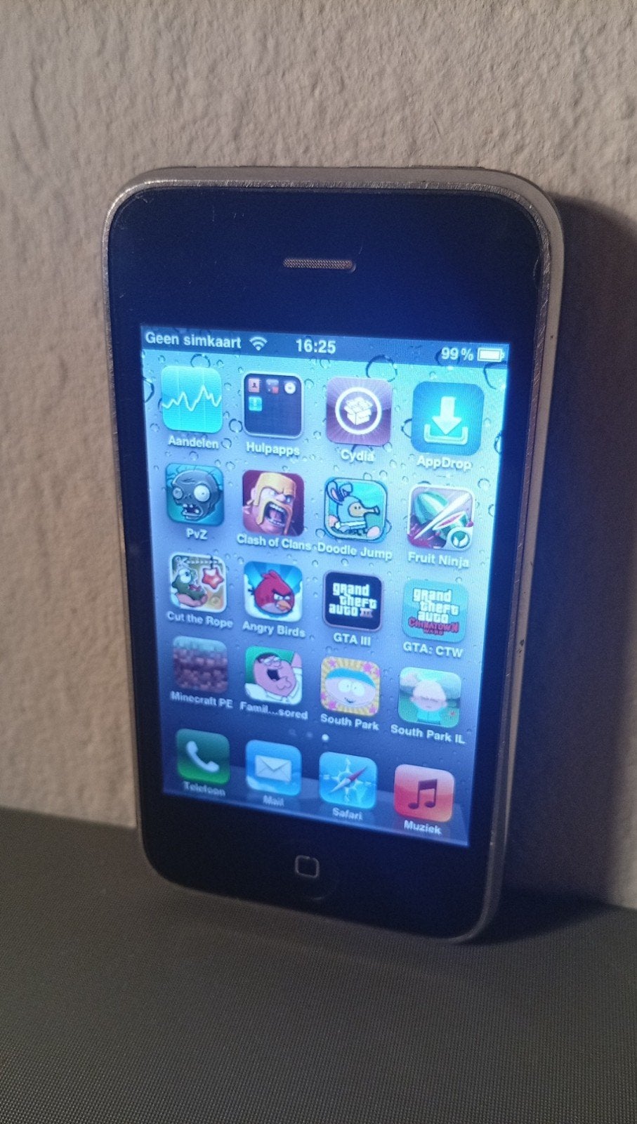 iPhone 3GS Zwart 16gb | iOS 5.1.1 + Component AV Kabels, Telecommunicatie, Gebruikt, 16 GB, Ophalen of Verzenden, Zonder simlock