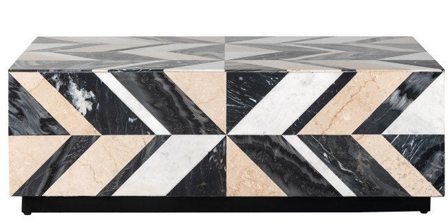 Richmond Interiors Rostelli salontafel — marmer, Ophalen, Zwart, Zo goed als nieuw, Modern