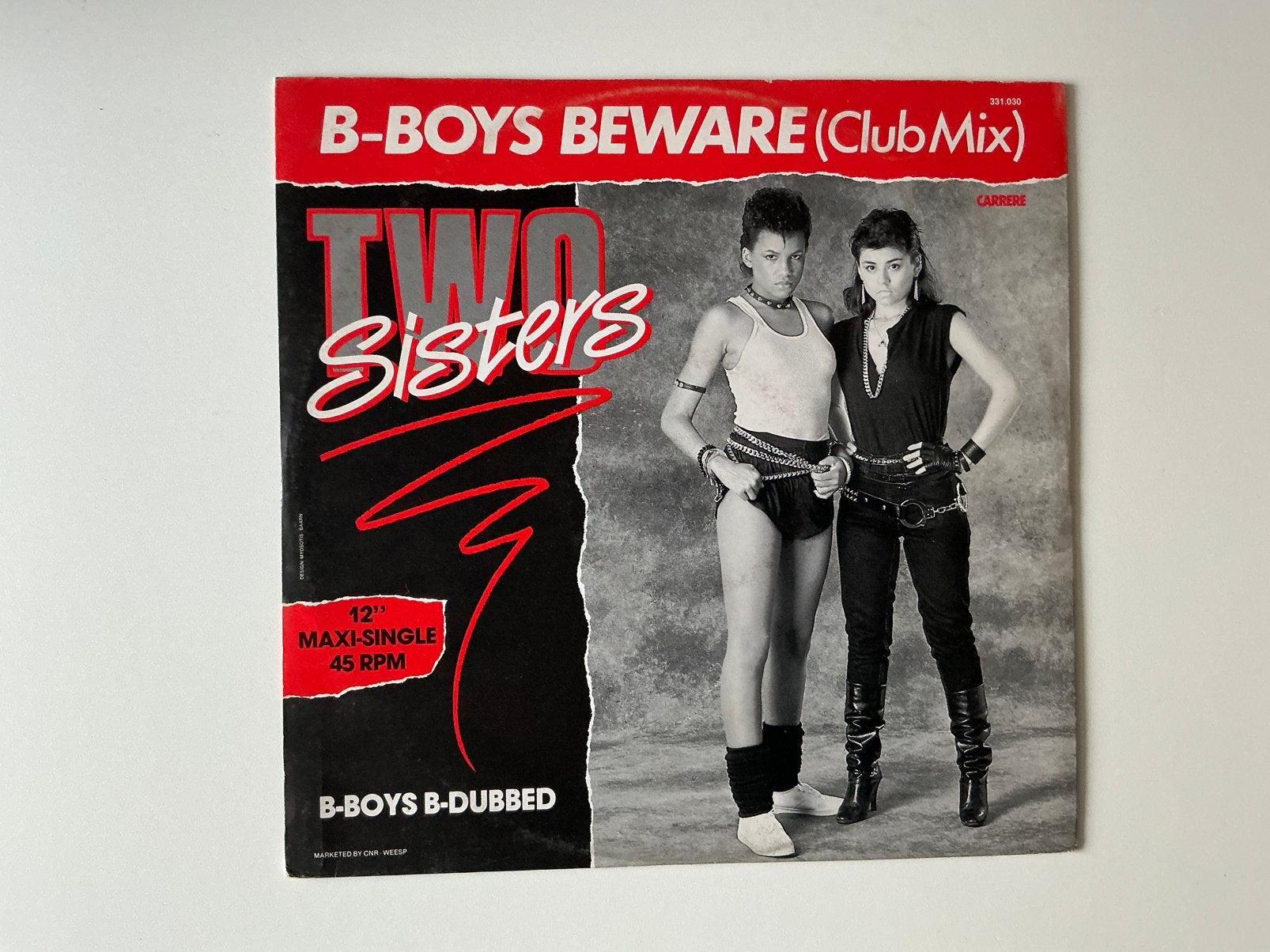 Two Sisters – B-Boys Beware (Club Mix) 12” electro disco, Gebruikt, Ophalen of Verzenden, 12 inch, Electro