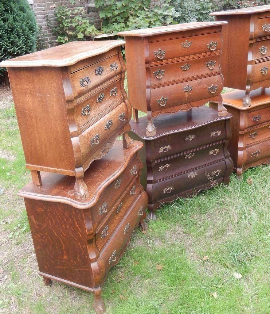8 x Buikkastje Barok Vintage ladenkastje antiek art brocante, Ophalen, Gebruikt, Vintage, Breocante, Barok, Retro, Dutch design, Antiek styl