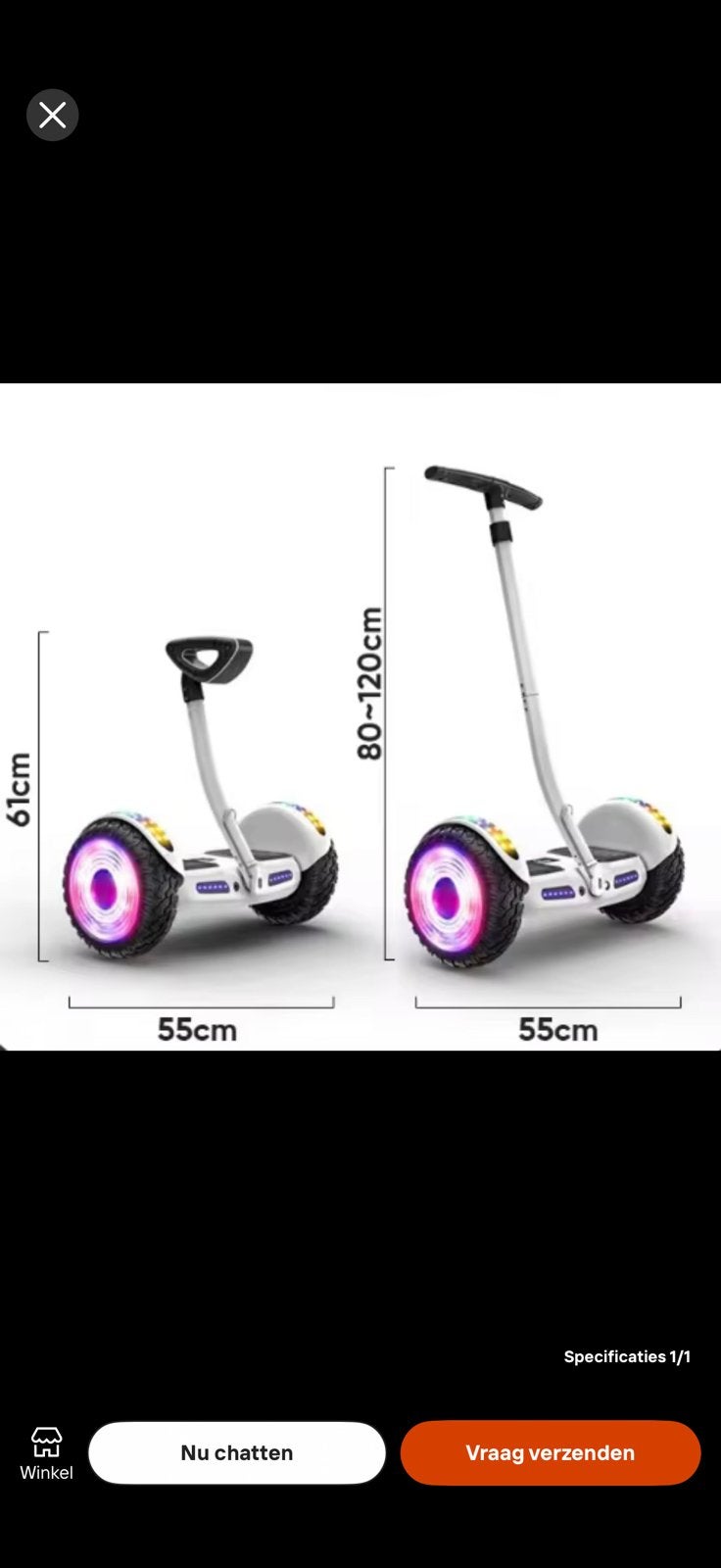 NIEUW IN DOOS! Hoverbord segway (achtig), Ophalen of Verzenden, Zo goed als nieuw, Elektrische step (E-scooter)