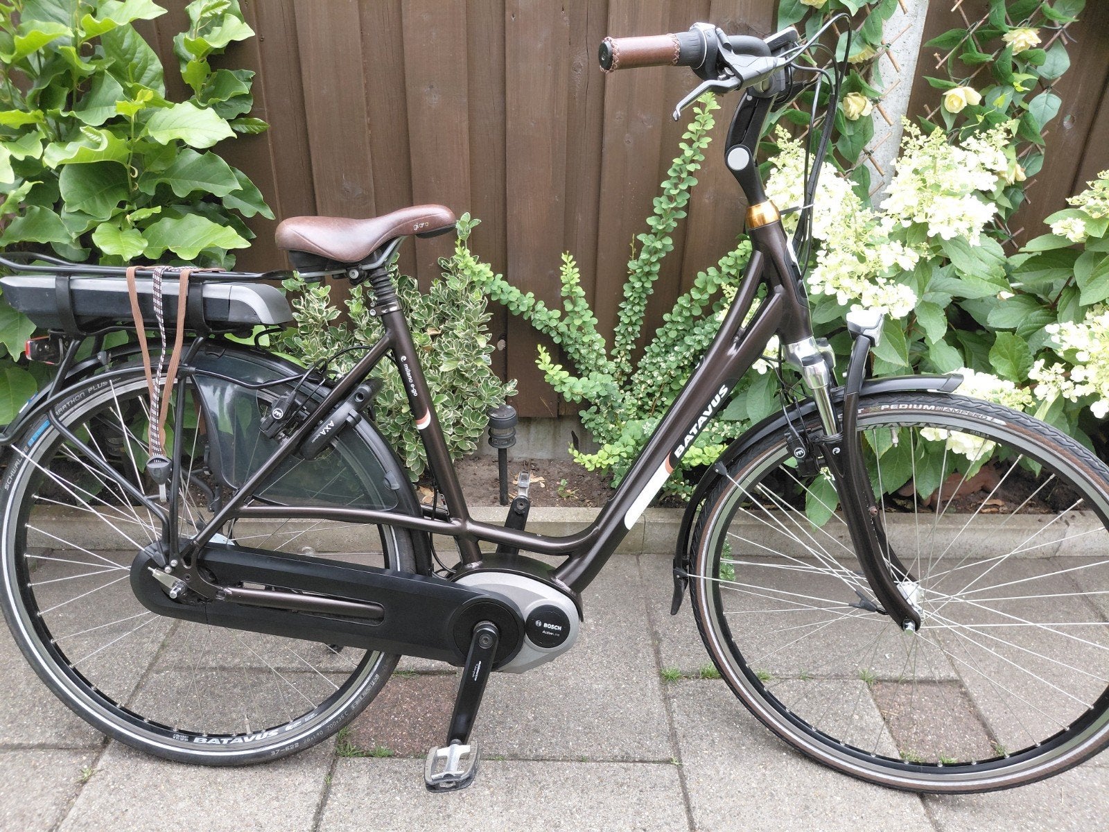 Batavus milano met Bosch middenmotor, Ophalen, 53 tot 56 cm, Velgrem, Versnellingen