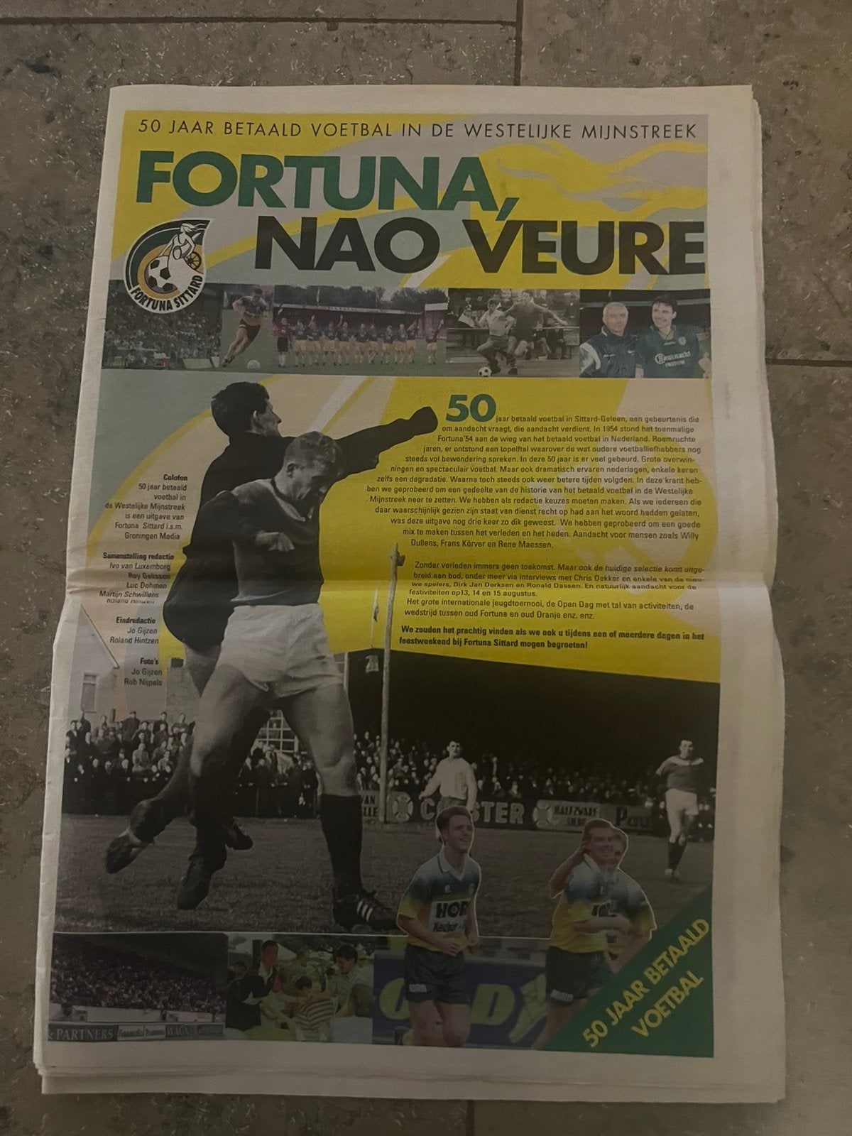 PRESENTATIEBLAD FORTUNA 04-05/50 JAAR BETAALD VOETBAL, Ophalen of Verzenden, Zo goed als nieuw, Overige binnenlandse clubs, Overige typen
