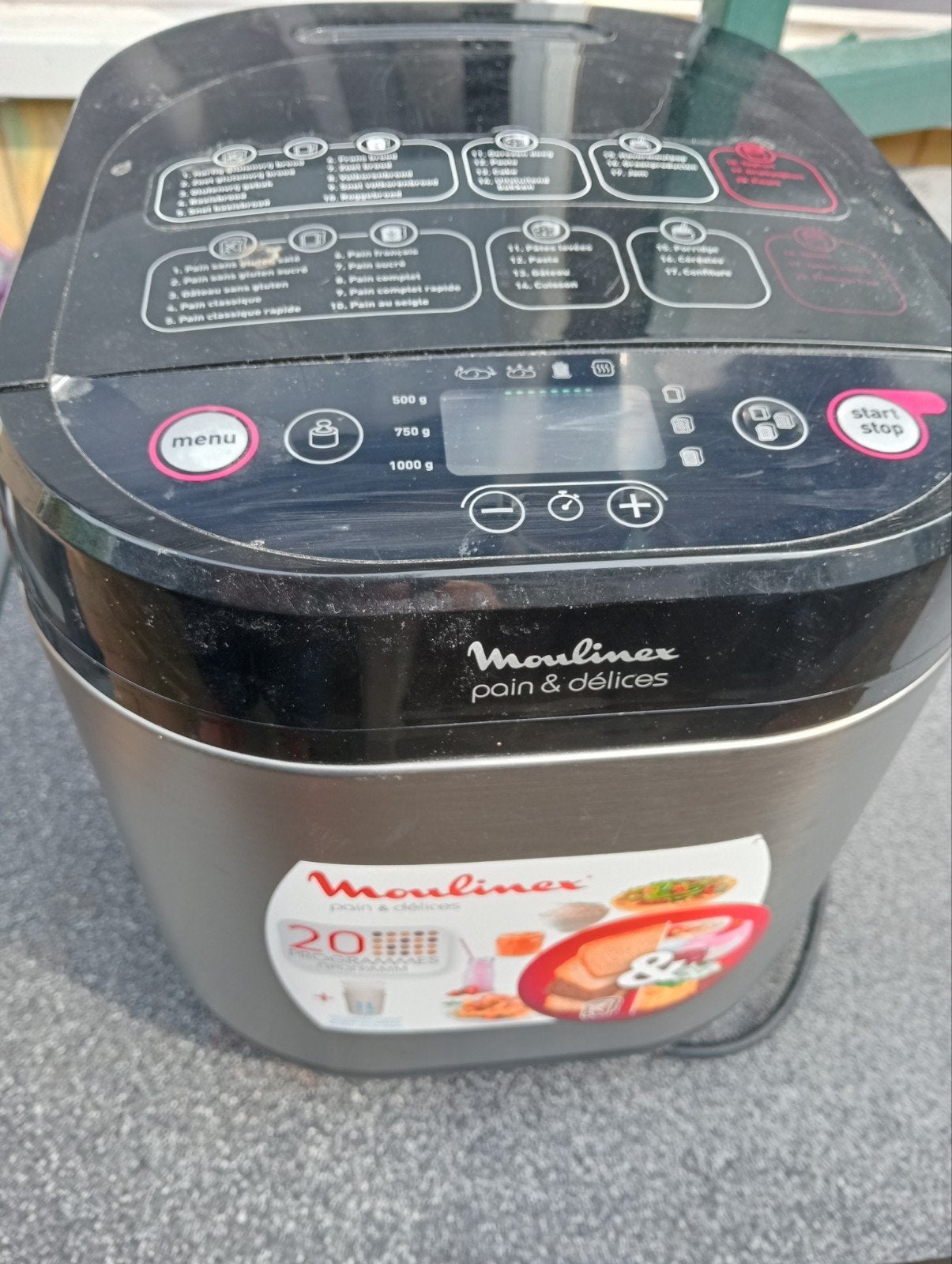 Moulinex Broodbakmachine Pain & Délices met 20 programma's, Witgoed en Apparatuur, Broodbakmachines, Ophalen