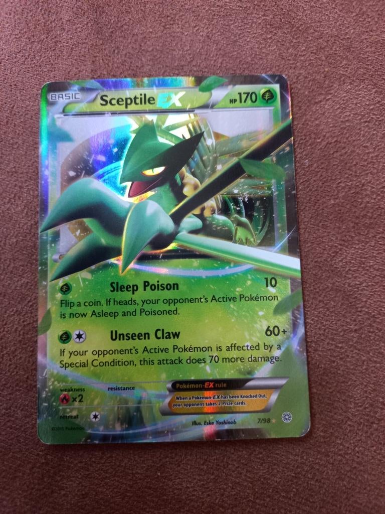 Pokemon Kaart Sceptile EX 7/98 - Holo Foil, Ophalen of Verzenden, Zo goed als nieuw, Losse kaart, Foil