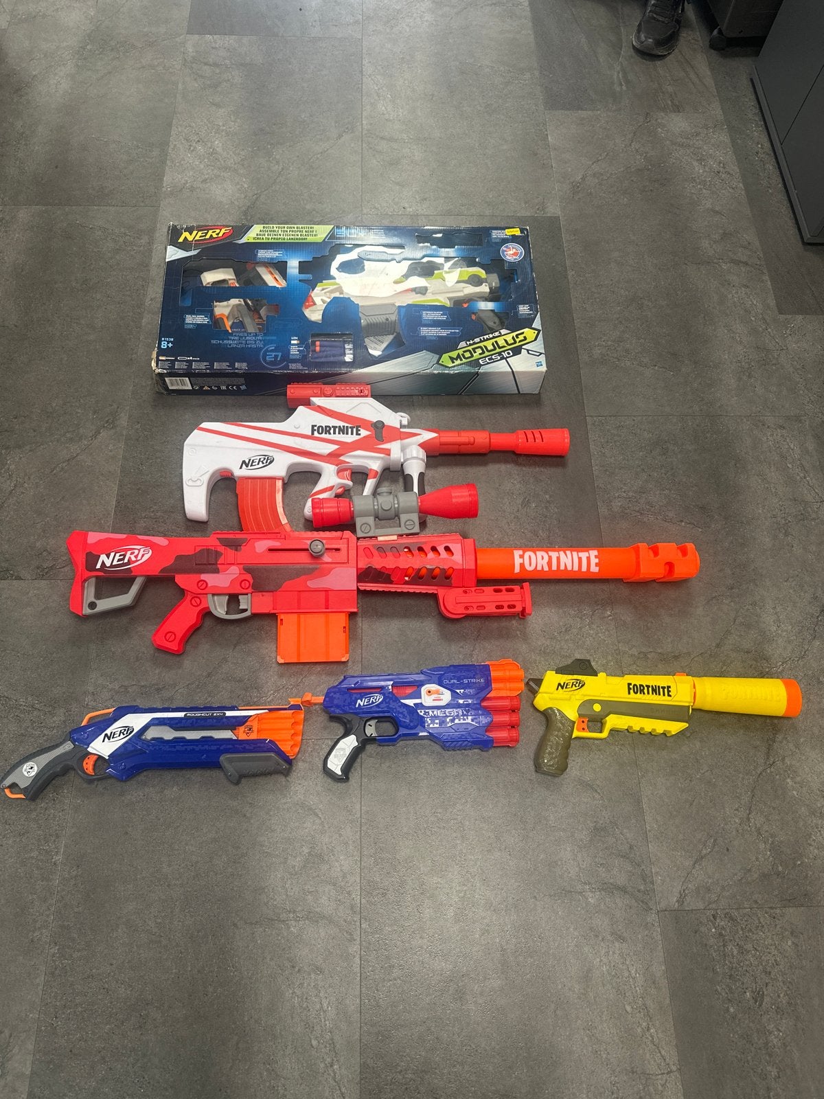 Nerf Blasters Collectie: Fortnite, Modulus en meer!, Kinderen en Baby's, Ophalen of Verzenden, Gebruikt, Jongen of Meisje