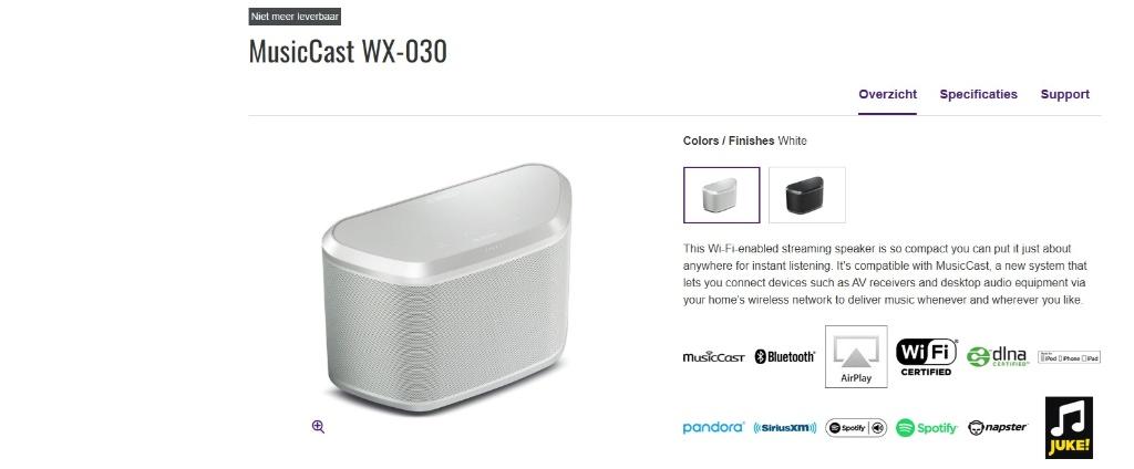 Yamaha WX-030  streaming speaker, Audio, Tv en Foto, Luidsprekers, Zo goed als nieuw, Overige typen, Minder dan 60 watt, Overige merken