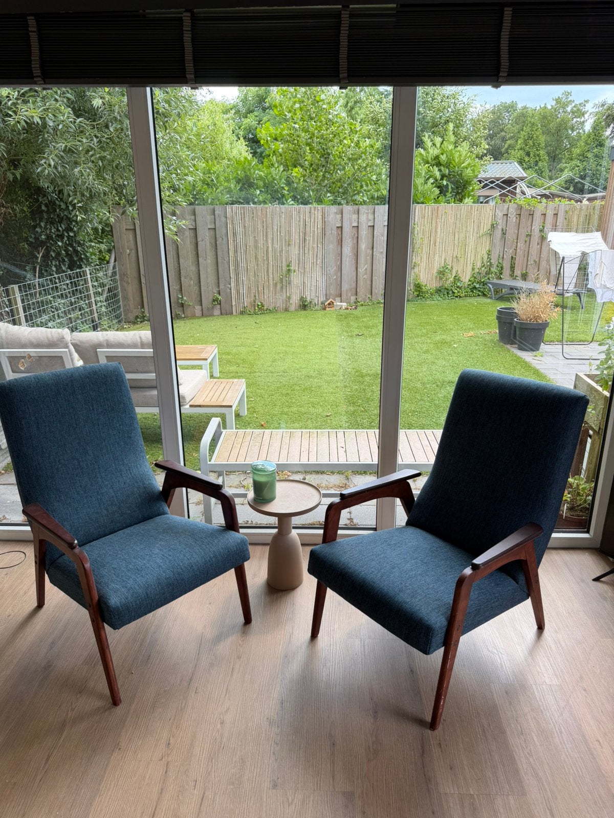Vintage in extreem goede staat Deense stoelen/feuteuil, Ophalen, Zo goed als nieuw, Twee