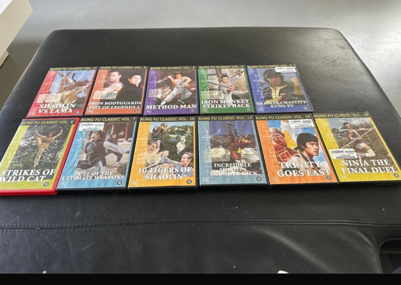 11 Kung Fu Classic DVD’s, Vanaf 16 jaar, Ophalen of Verzenden, Zo goed als nieuw