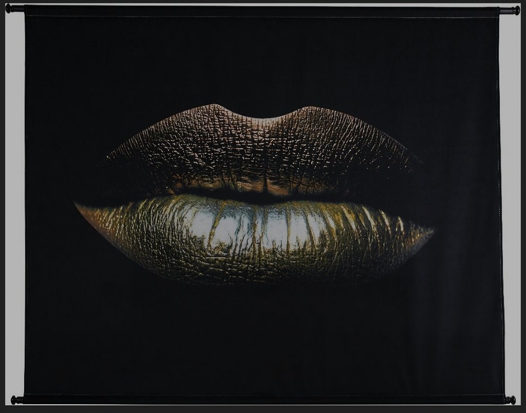 HD Collection Wandkleed Glamour Kiss - Velvet - 146x110 cm, Huis en Inrichting, Ophalen, 110 cm, Zwart, Textiel