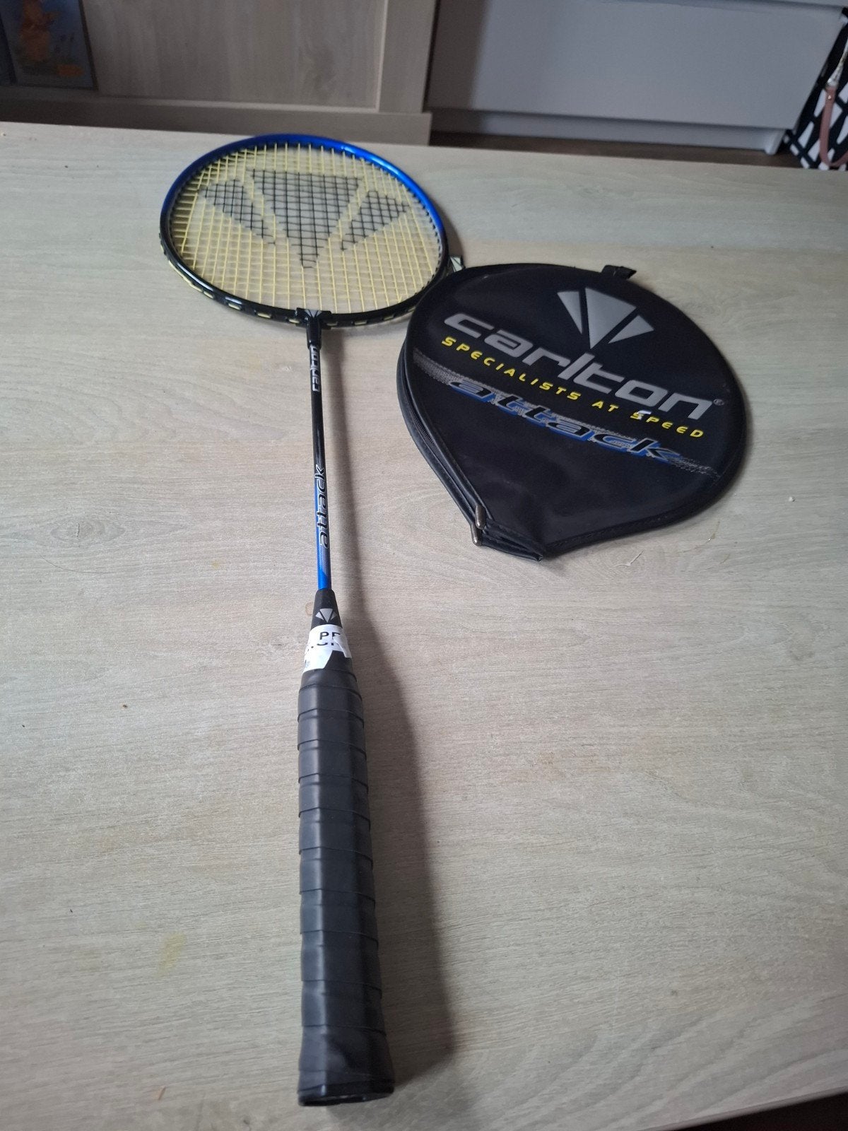 Carlton Attack Badminton Racket met Hoes, Sport en Fitness, Badminton, Ophalen of Verzenden, Carlton, Nvt, Nvt