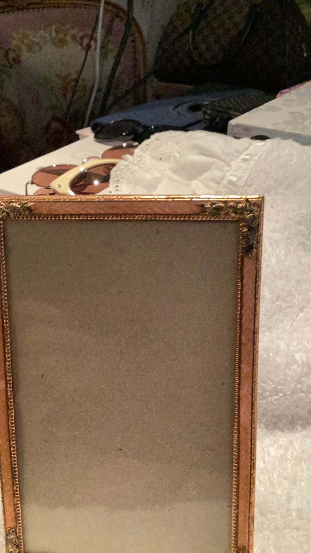 Foto lijstje rosé kleur heel oud, Antiek en Kunst, Verzenden