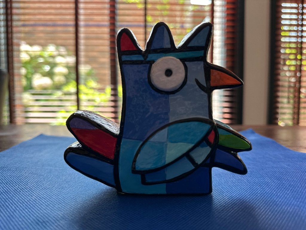 Jacqueline Schäfer Vreemde Vogel (klein), Minder dan 20 cm, Ophalen of Verzenden, Overige materialen, Beeld