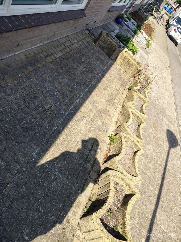 Betonnen bloembakken voor tuin of balkon, Tuin en Terras, Bloembakken en Plantenbakken, Ophalen, Gebruikt, Minder dan 30 cm, 100 cm of meer