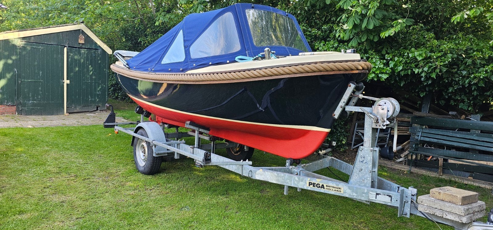 Wato 510 vetus diesel + pega trailer, Watersport en Boten, Sloepen, Overige typen, Binnenboordmotor, Diesel, 5 m