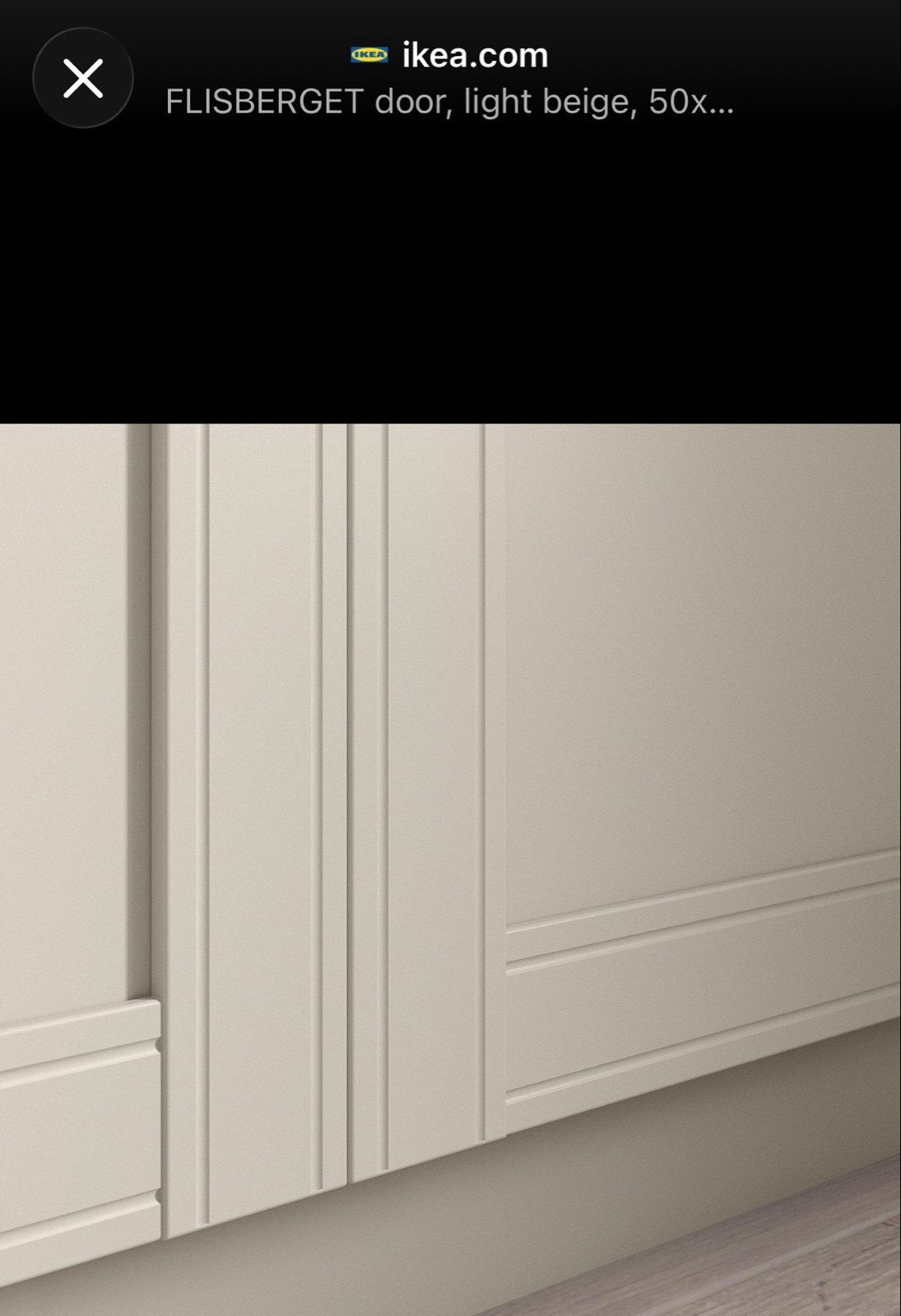 IKEA FLISBERGET deur lichtbeige 50x229 4 stuks, Huis en Inrichting, Ophalen, 200 cm of meer, Zo goed als nieuw, 25 tot 50 cm