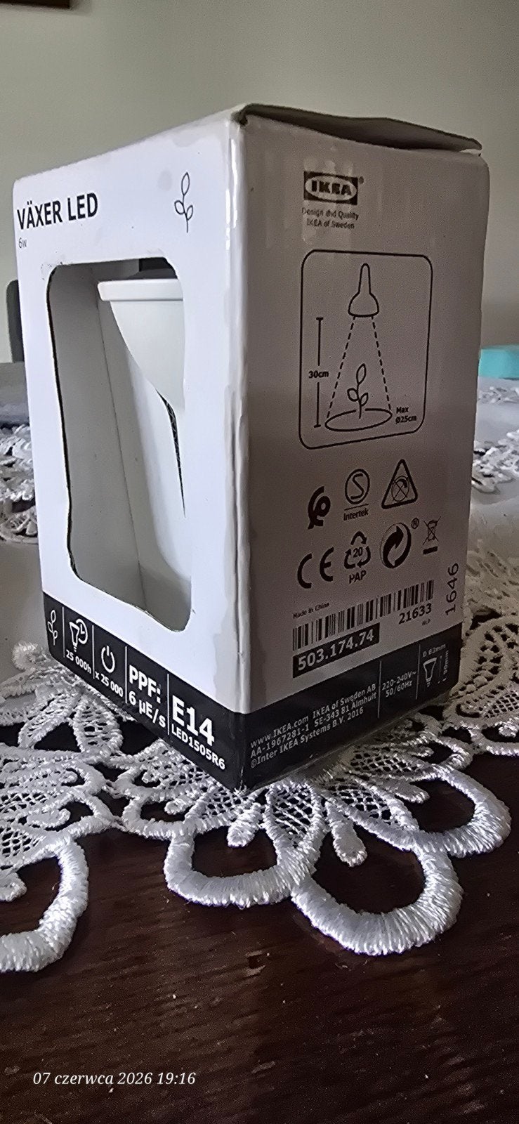IKEA VÄXER LED Groeilamp E14 6W - Nieuw in doos, Ophalen of Verzenden