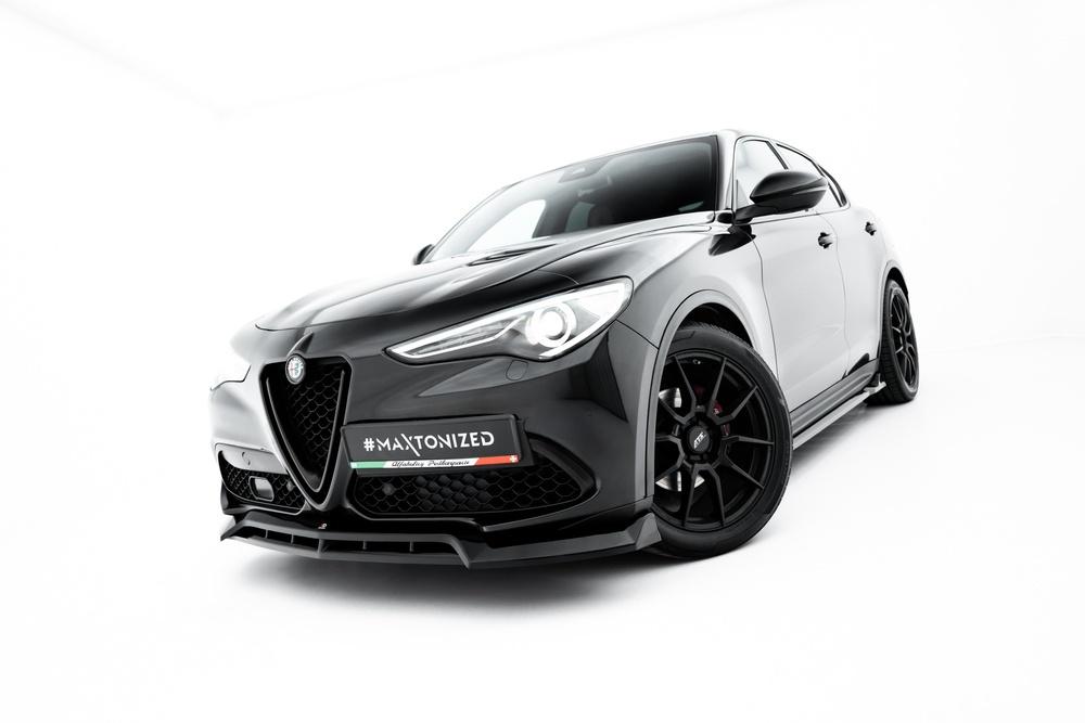 Voorlip diffuser spoiler sideskirt achterlip - Stelvio 16-20