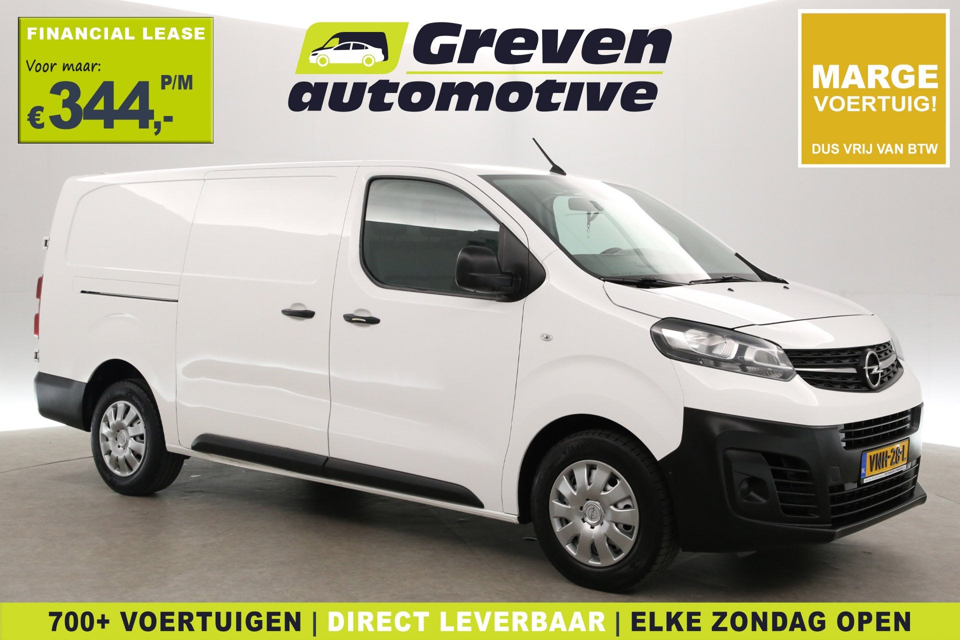 Opel Vivaro 2.0 CDTI L3H1 | Marge | Airco | Cruise | 3 Zits, Auto's, Bestelauto's, Gebruikt, Euro 6, 4 cilinders, 2500 kg