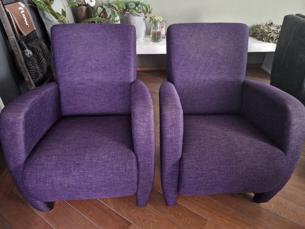 2 feauteuils, Huis en Inrichting, Ophalen, Gebruikt, Minder dan 75 cm, Stof