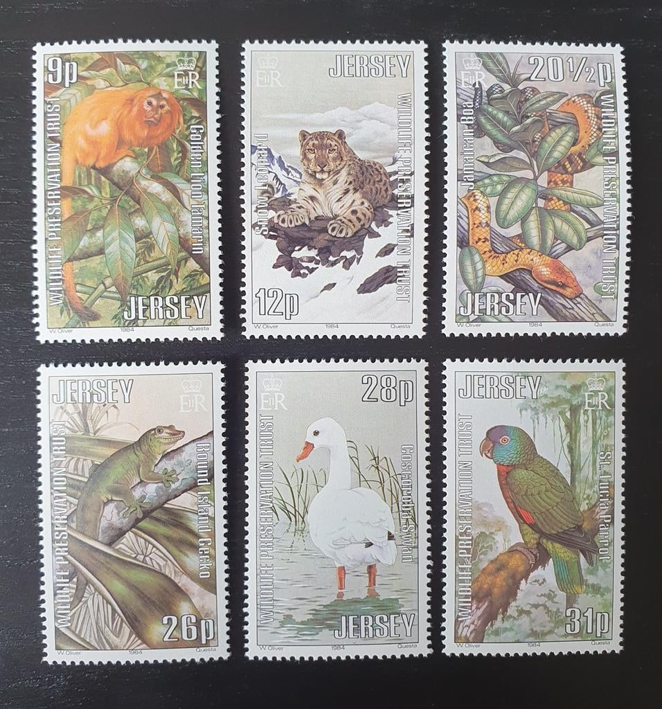 Jersey 1984 Vogels Dieren Michel 314-319 postfris, Verzenden, Postfris, Dier of Natuur