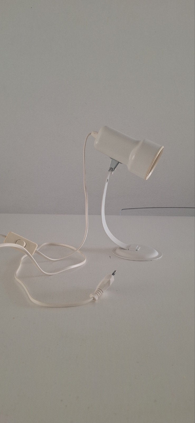 Vintage  Bureaulamp - Wit, Verstelbaar, Bureaulamp, Gebruikt, Vintage, Wit