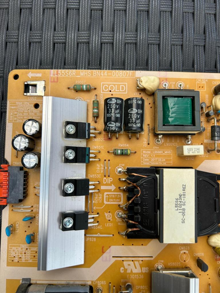 Samsung TV Voeding Board L55S6R_MHS BN44-00807F, Ophalen of Verzenden, Gebruikt